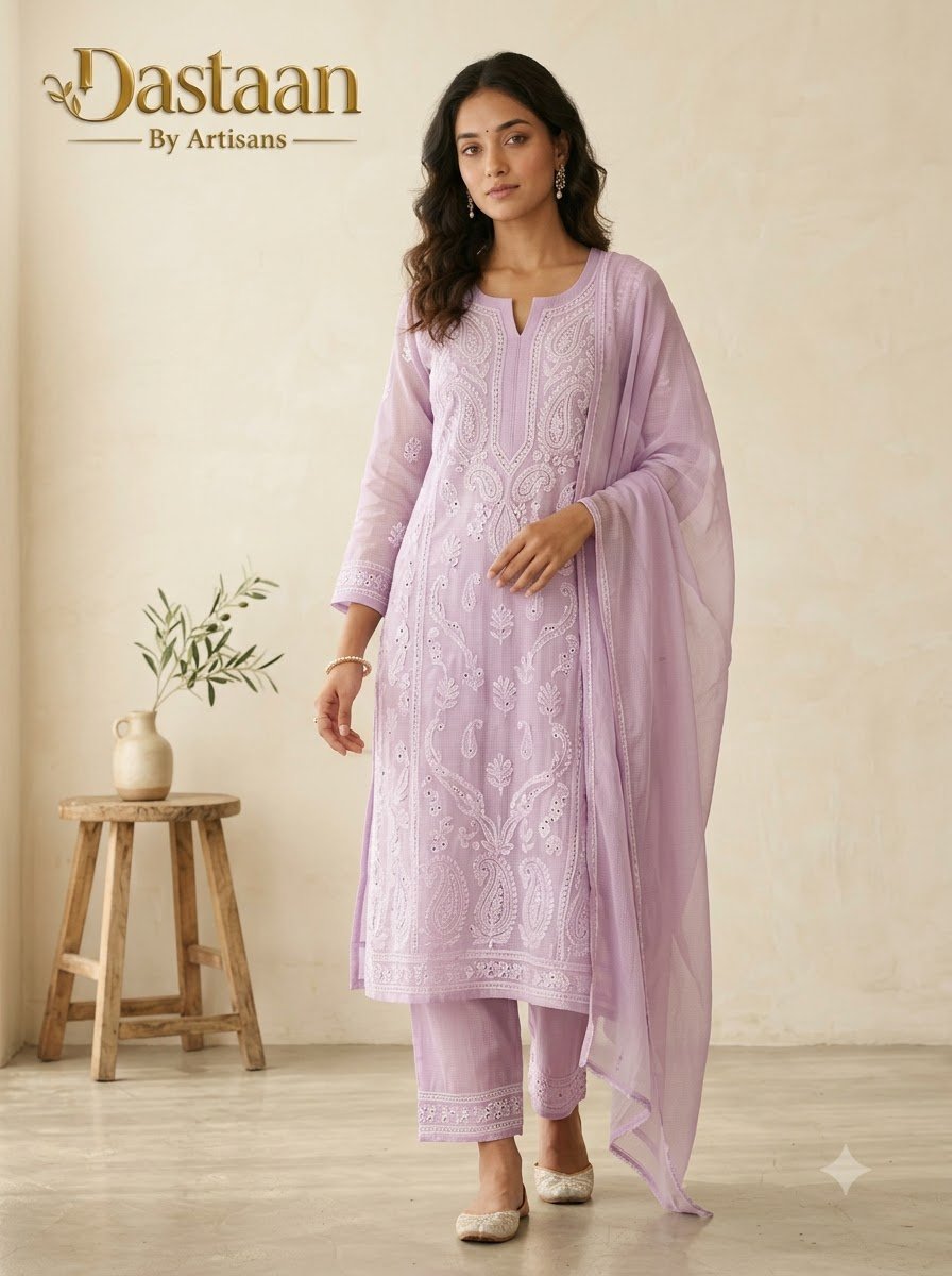 Model Ready-to-Wear - Lavender Kota Doria