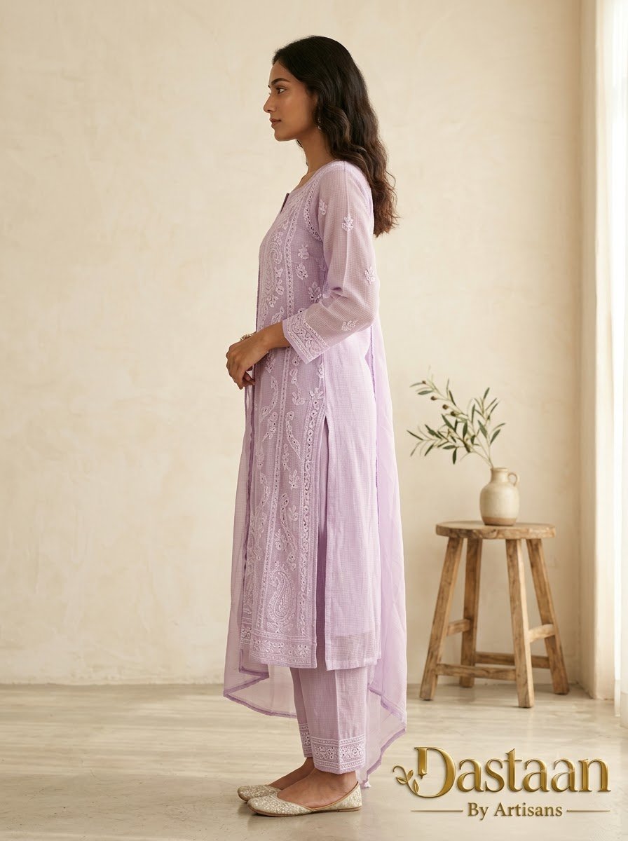 Model Ready-to-Wear - Lavender Kota Doria - Image 2