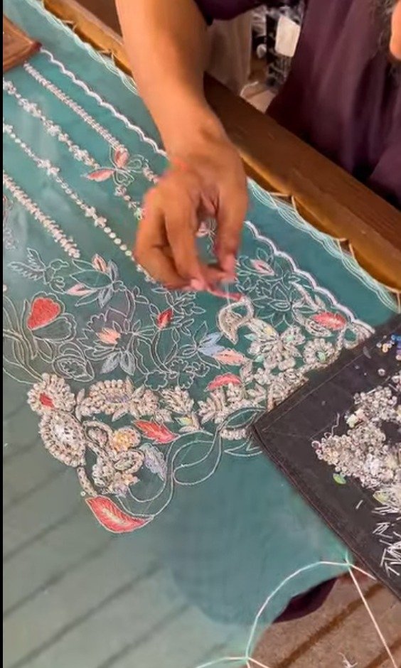 Hand embroidery and chikankari