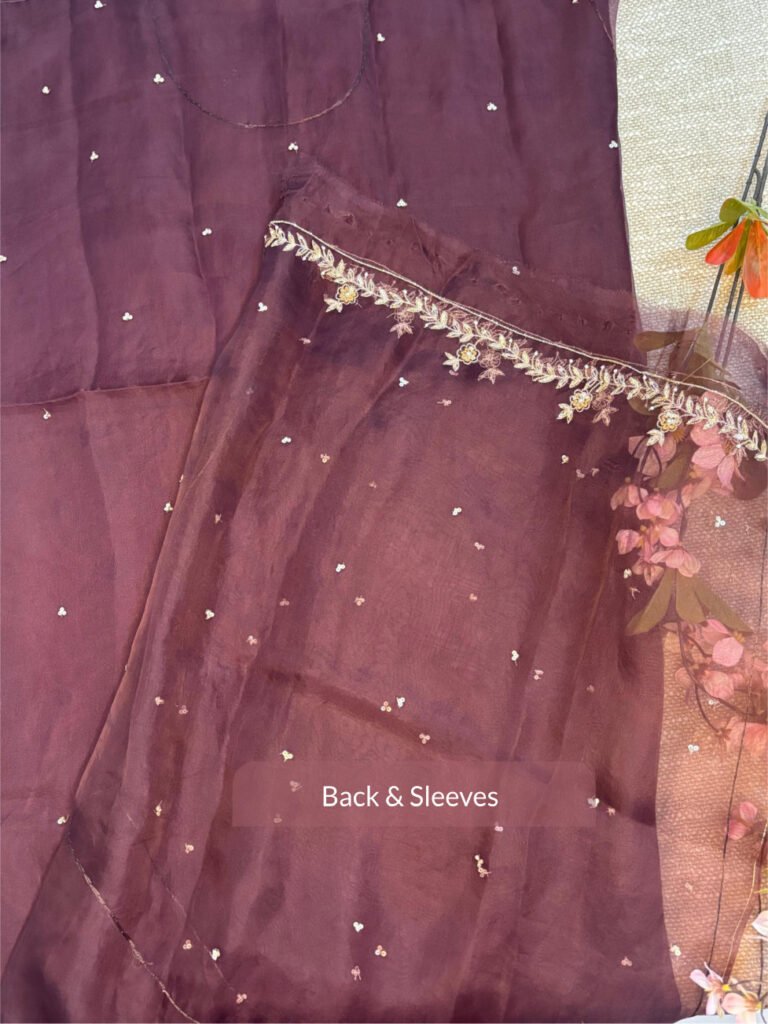 back & sleeves coffee brown
