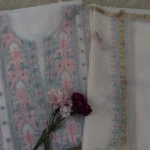 Ivory Mul Chanderi with fine Chikankari